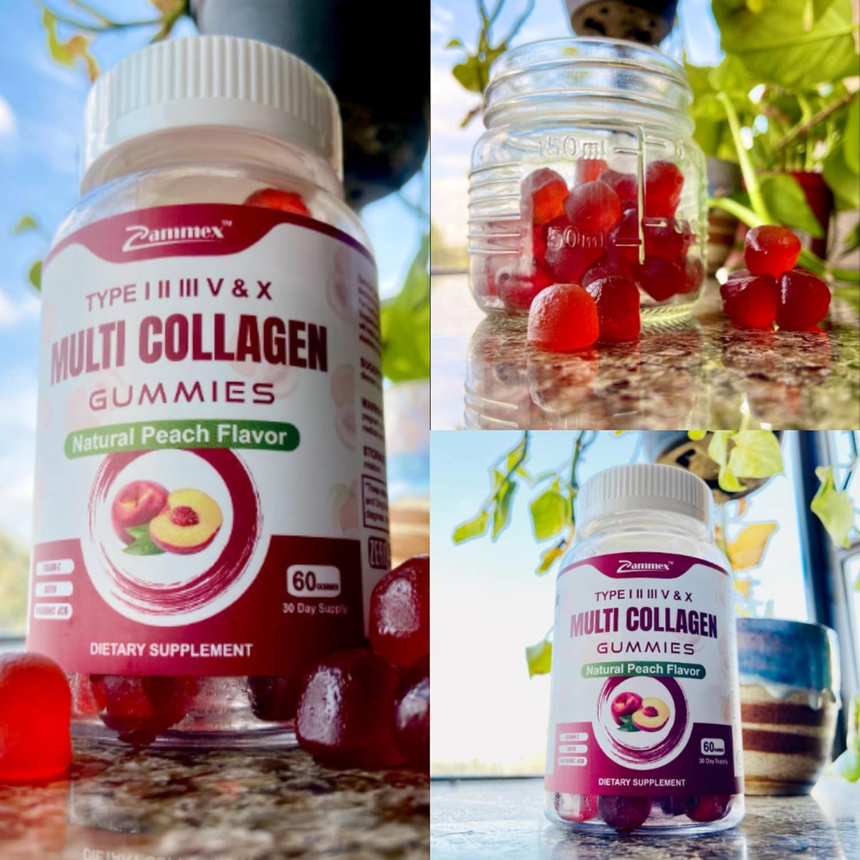 Suplementos de péptidos de colágeno múltiple Zammex