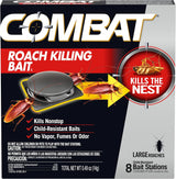 Cebo para Cucarachas Combat, 8 Estaciones, Resistente a Niños