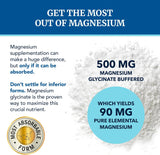 Magnesio Glicinato 500mg | Alta Absorción | 120 cápsulas