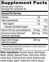 OLLY Suplementos de gomitas para el metabolismo vinagre sidra