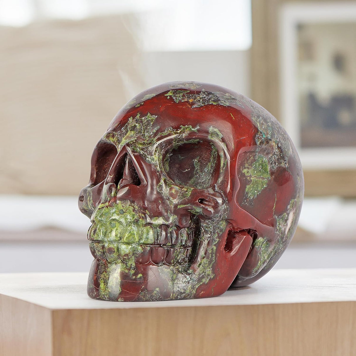 Calavera de Cristal de Sangre de Dragón 3.0 Decoración Halloween
