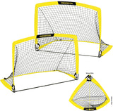 WEKEFON Porterías de fútbol juego de 2 plegable portátil