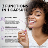 Vitaminas de biotina con colágeno y queratina suplemento