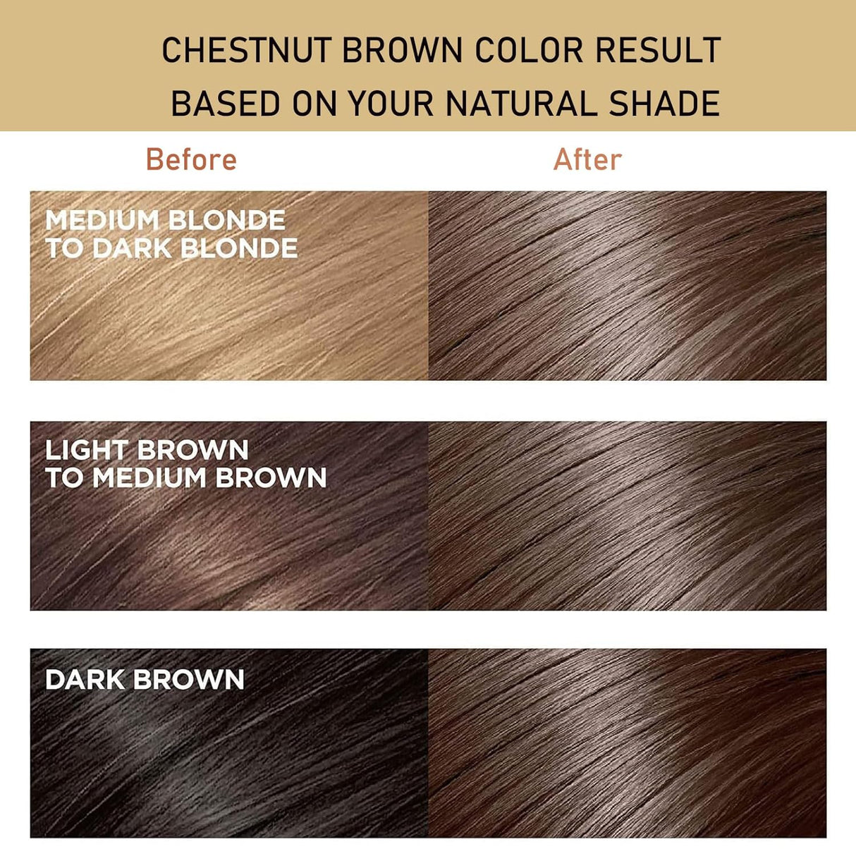 Shampoo de tinte para el cabello castaño natural Fvquhvo
