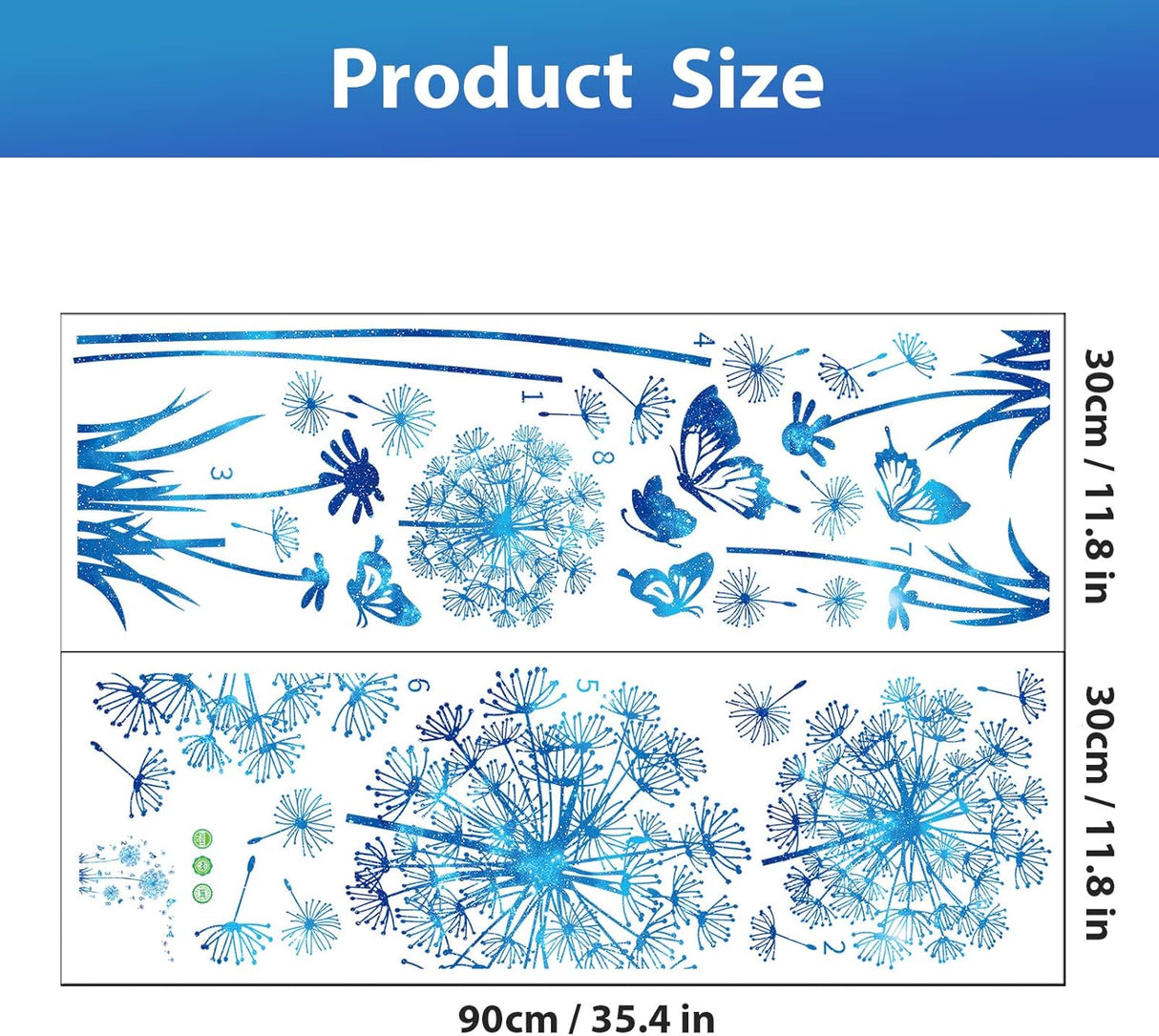 Pegatinas de Pared Flor y Mariposas Supzone para Decoración
