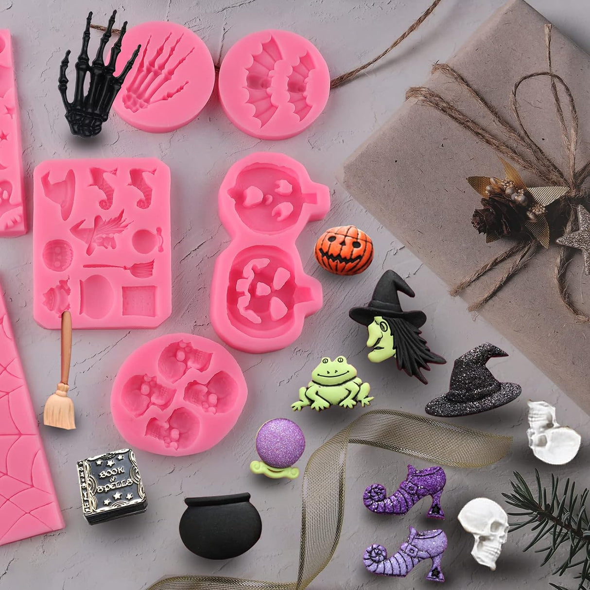 Moldes Silicona Halloween 7 Piezas para Pasteles y Chocolates