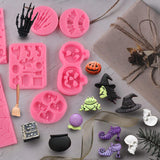 Moldes Silicona Halloween 7 Piezas para Pasteles y Chocolates