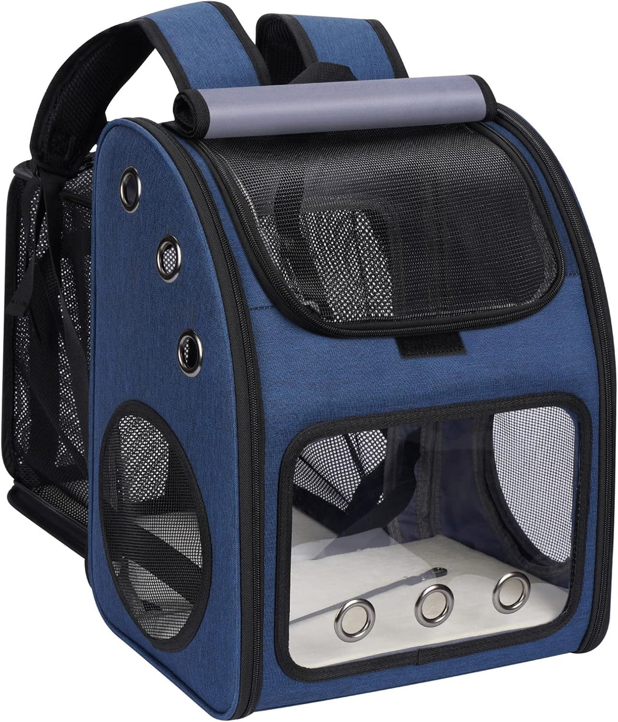 Mochila expandible para mascotas para gatos portátil