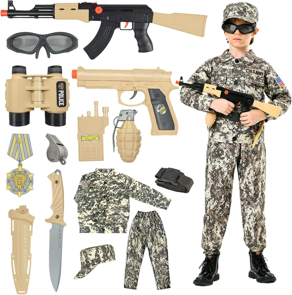 Disfraz de Soldado para Niños, Juego de Rol Militar