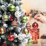Adornos Navideños 12 Pcs Liliful, Bolas de Plástico Glitter 2.4