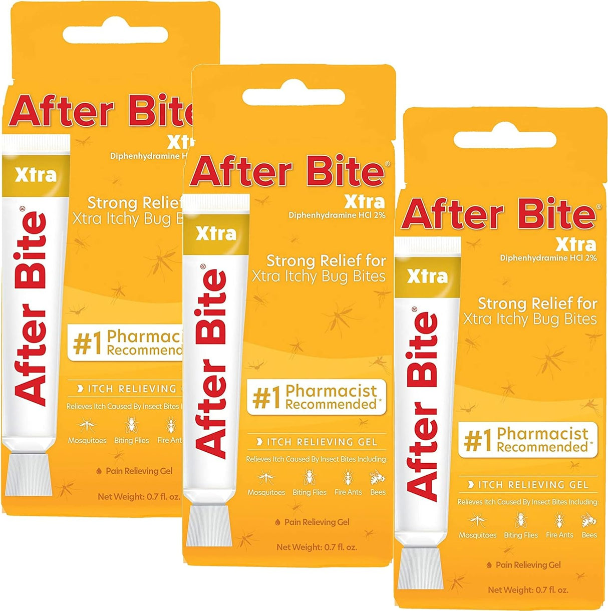 Gel Instect Bites 0.7 oz paquete de 3 After Bite Xtra