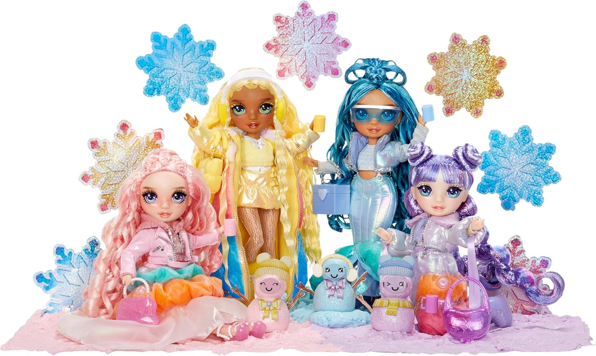 Muñeca de moda Rainbow High, nieve mágica y kit de muñeco