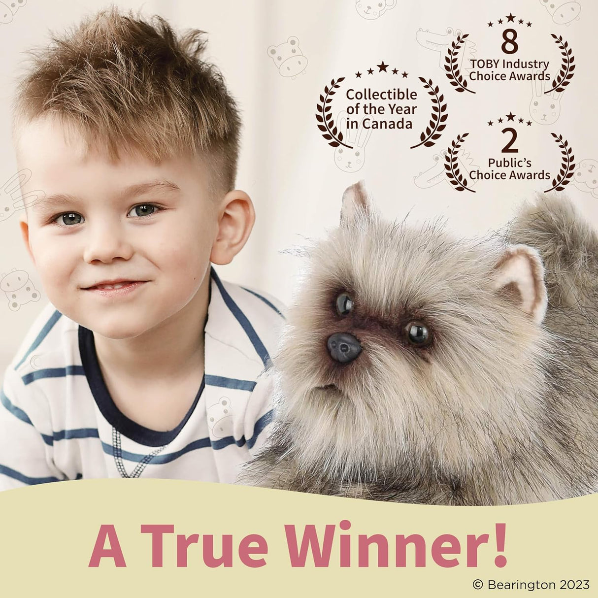 Osito de Peluche Cairn Terrier Bearington 13 Pulgadas Realista