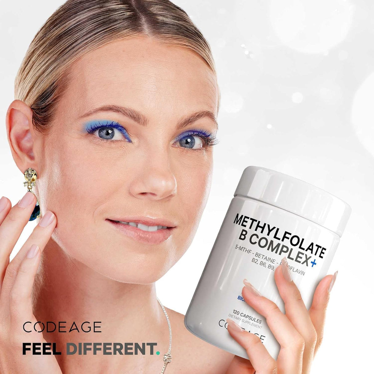 Suplemento Codeage Methylfolate B Complex 5 MTHF 120 Cáp