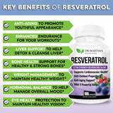 Suplemento Resveratrol extra fuerte 1568mg  180 cápsulas