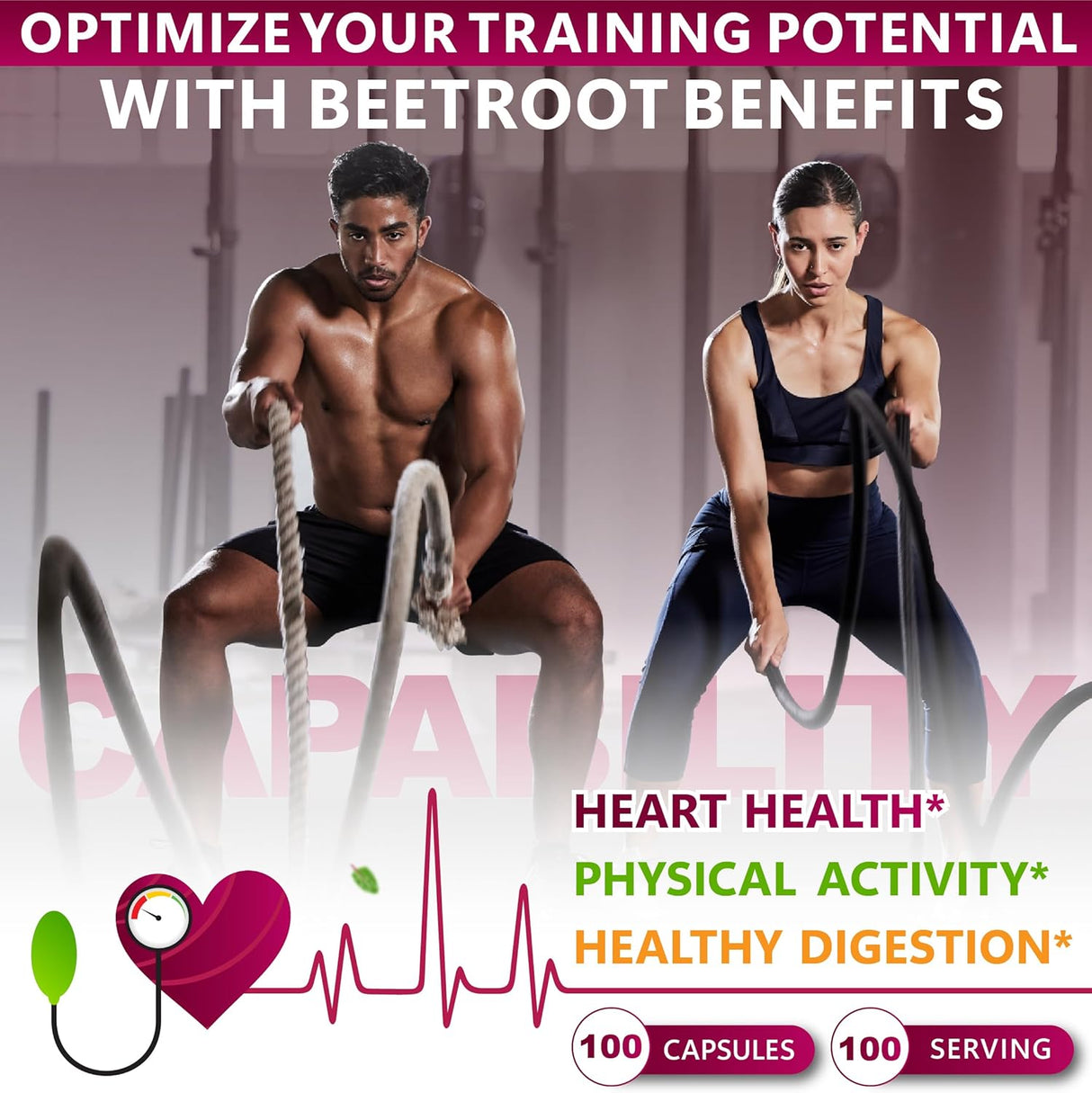 Cápsulas 6en1 Remolacha con Maca, Uva, Jengibre, Cúrcuma y Pimienta Vegan