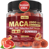 Gomas de Maca Orgánica para Mujeres y Hombres | Sin Azúcar | 2000mg con Ashwagandha y Ginseng