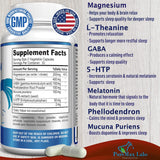 Suplemento Ayuda natural para dormir con magnesio  L-teanina