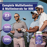Multivitamin para Hombres, Gummies con Omega-3 y Probióticos