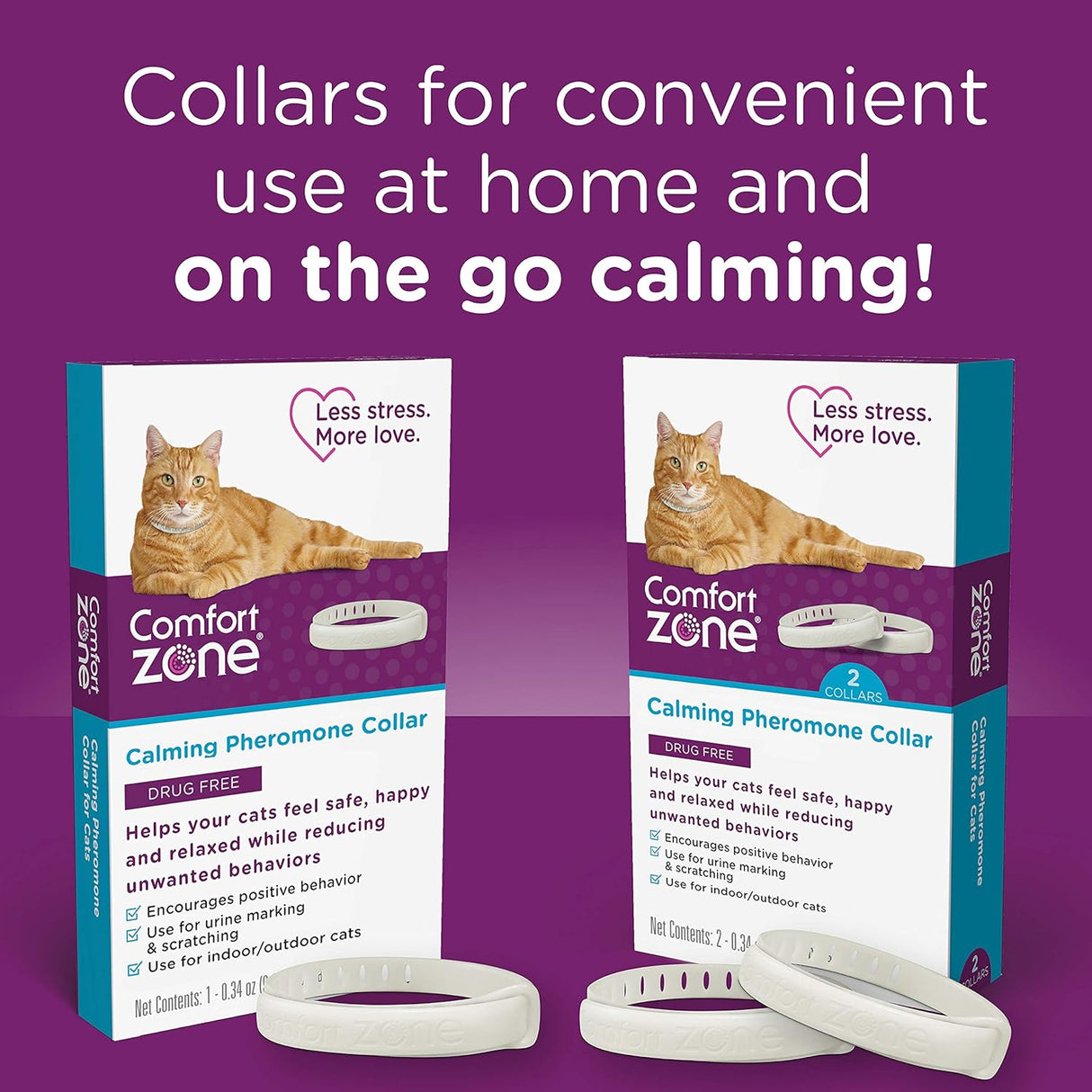 Collar calmante para gatos Comfort Zone color blanco
