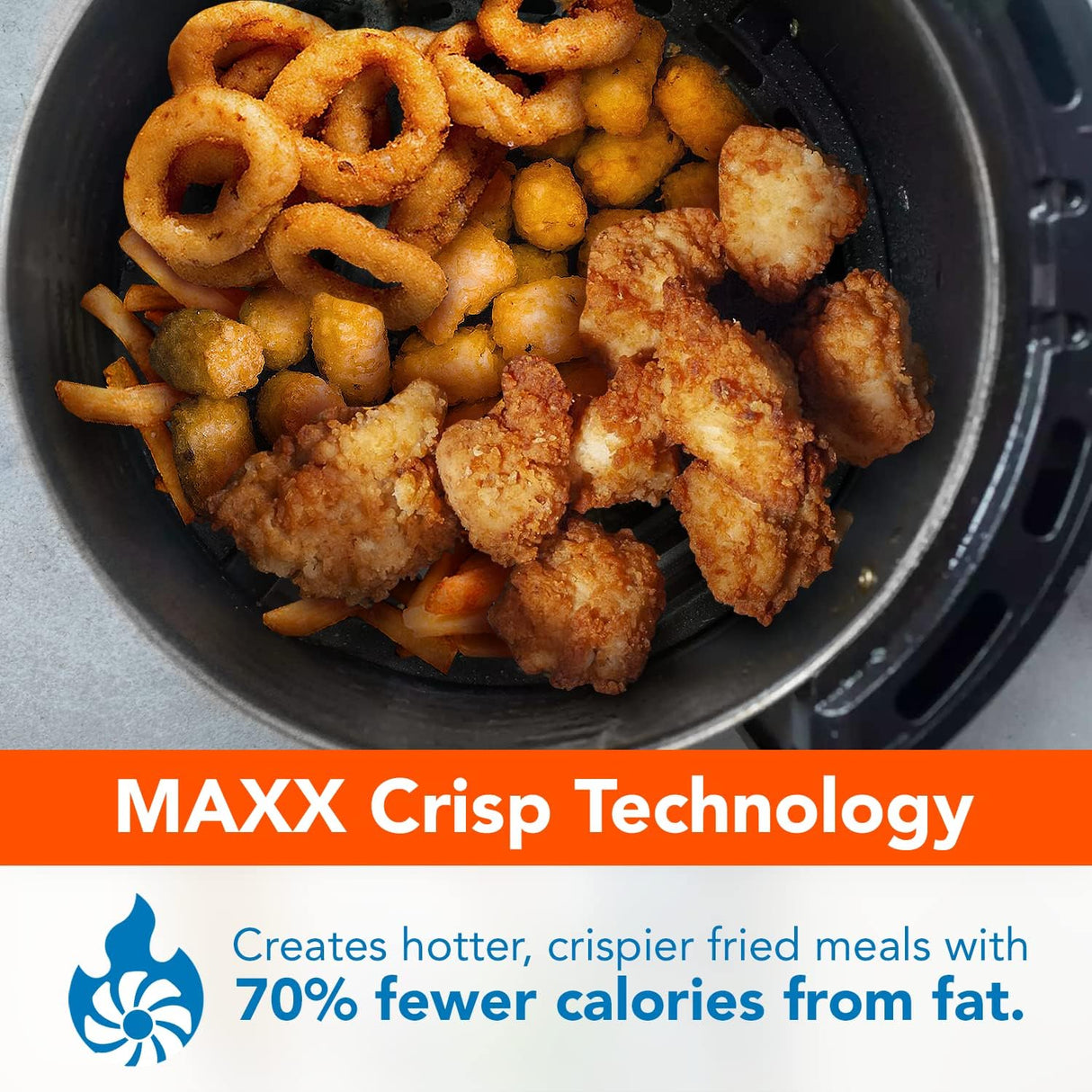 Freidora de aire PowerXL 7 QT Maxx Classic, alta temperatura, nonstick