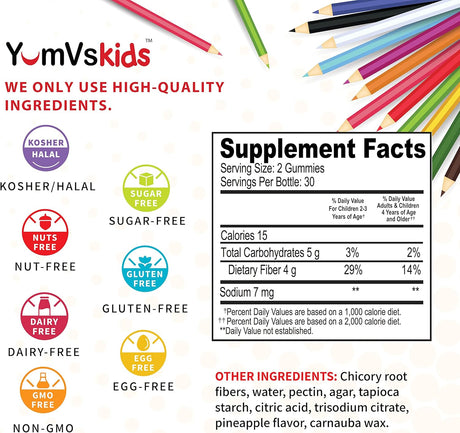 Suplementos prebiótica cero para niños masticables