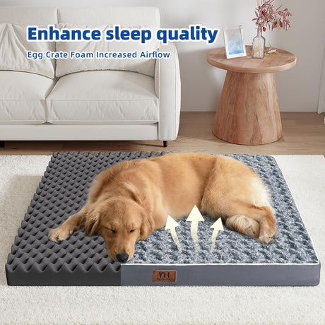 Cama Ortopédica para Perros Grandes WESTERN HOME, Espuma, Impermeable