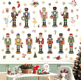 Stickers Navideños Wondever: Soldado y Bailarina para Ventanas