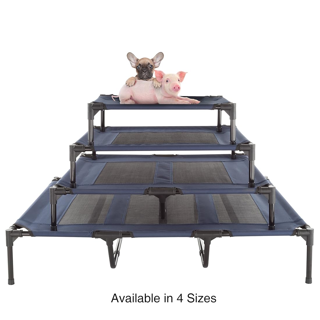Cama elevada estilo cuna portátil con pies antideslizantes