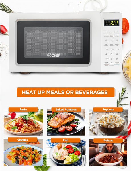 Microondas Comercial Chef 0.7 pies cúbicos, 700W, 10 niveles