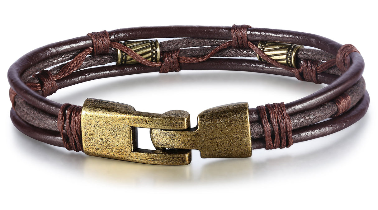 Brazalete de cuerda marrón
