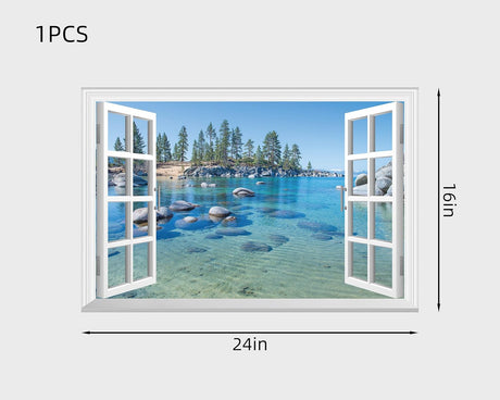 Adhesivo de pared falso para ventana, un mural de pared