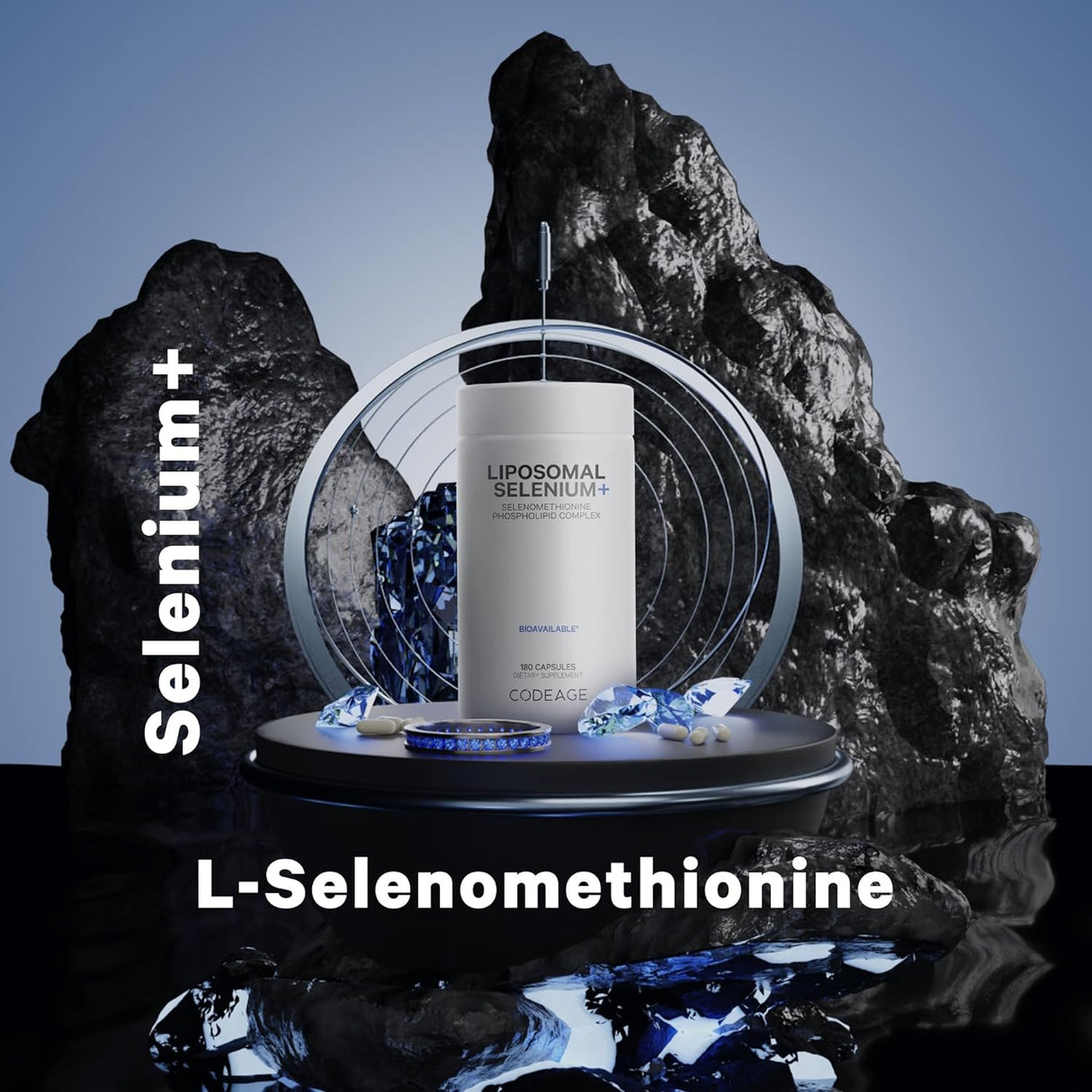 Suplemento de selenio de 200 mcg  apoyo inmunológico 180 cáp