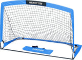 Porteria portatil para juego, color azul, con bolsa transparente