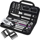 Juego de Utensilios de BBQ 27pcs ROMANTICIST, Acero Inoxidable