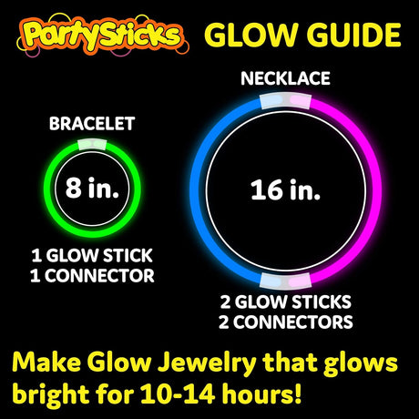Glow Sticks para Fiestas Neon Pulseras-Collares Fluorescente