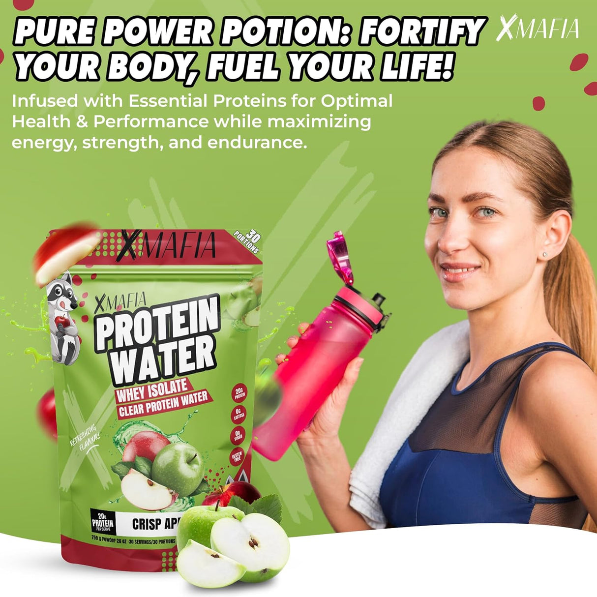 XMafia Proteína Líquida, 20g, 30 Serv, Hidratante, Iso Juice