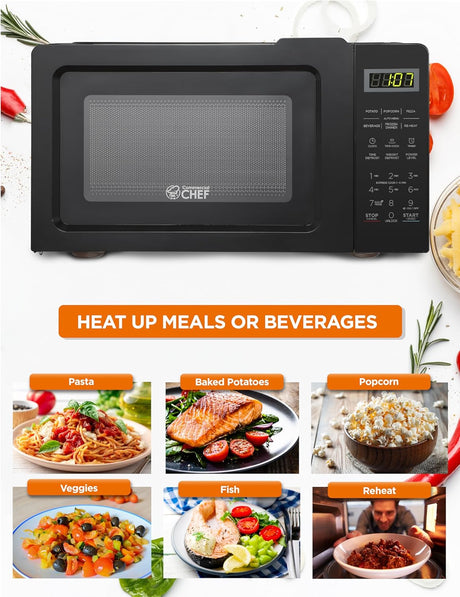 Microondas Comercial Chef 0.7 pies cúbicos, 700W, 10 niveles