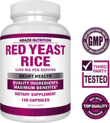 Suplemento Rojo Levadura Arroz Extracto 1200 mg Vegetariana