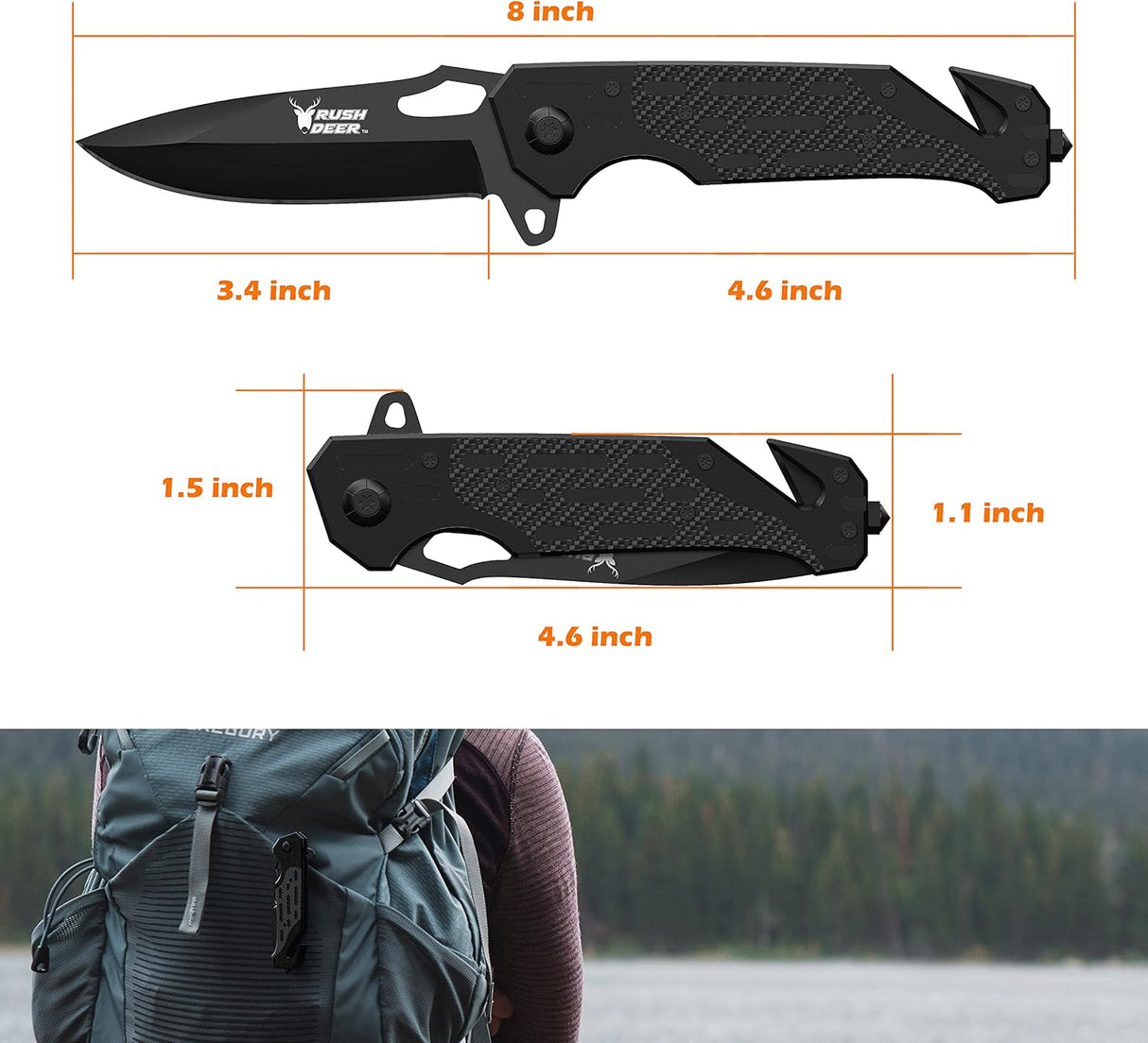 Cuchillo de bolsillo plegable con clip