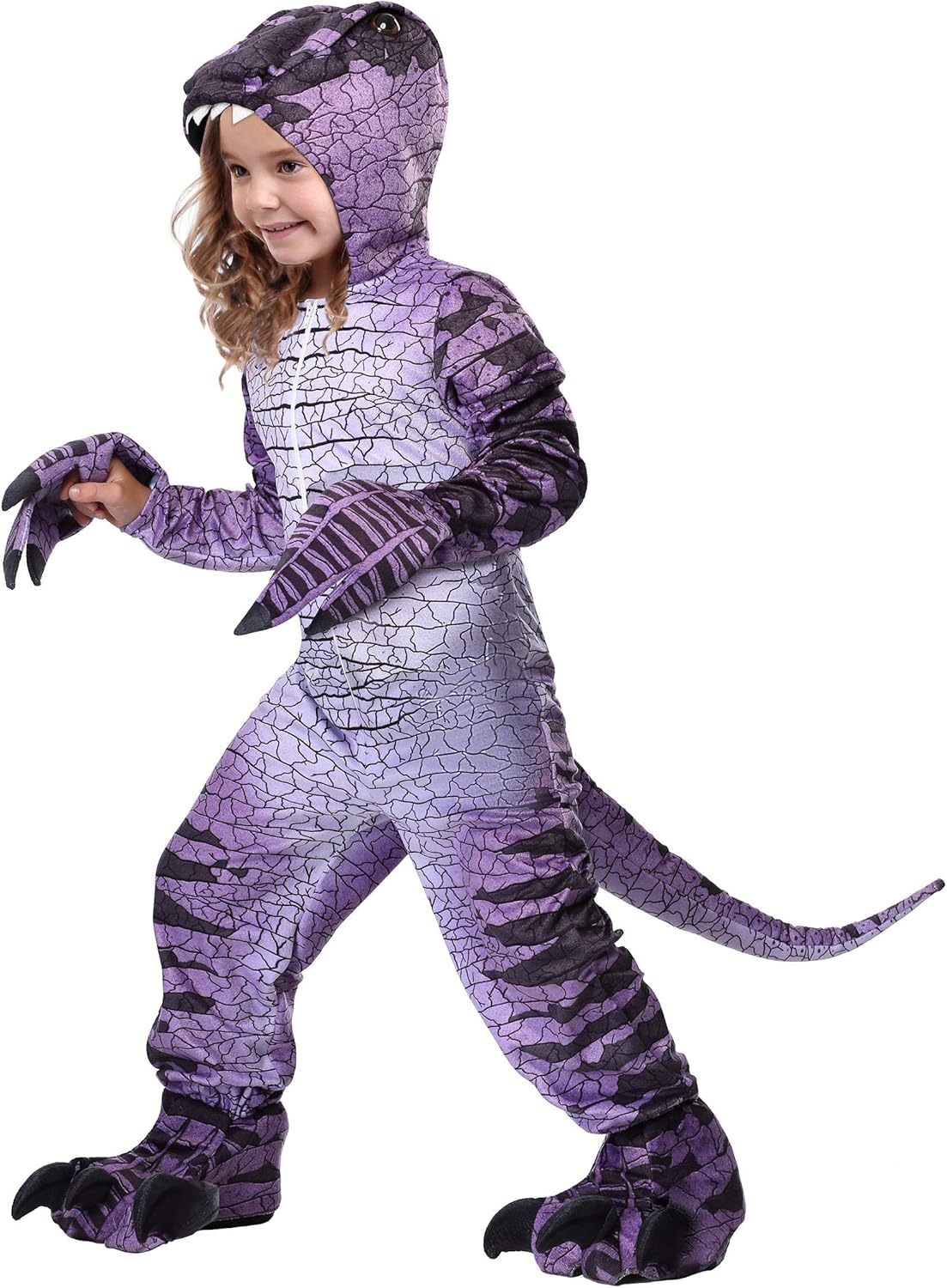 Disfraz de dinosaurio Ravenous Rapto con capucha talla XS