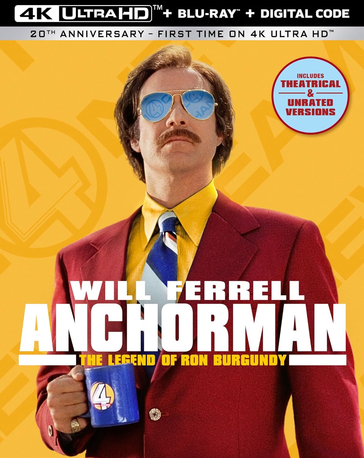 Anchorman: La Leyenda de Ron Burgundy [4K UHD + Blu-Ray + Digital]