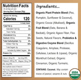 Proteína en polvo vegana orgánica con probióticos y enzimas