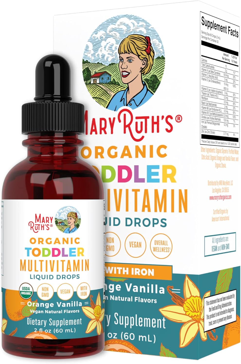 Suplemento MaryRuth's Multivitamínico con hierro para niños