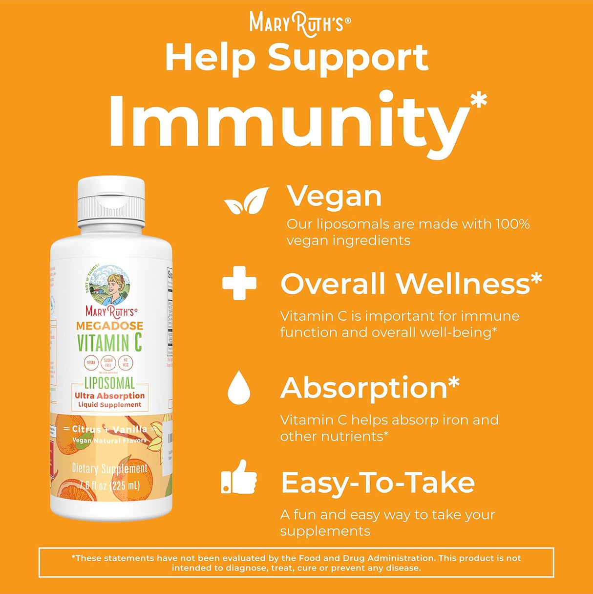 Suplementos Liposomal líquido de vitamina C  500 mg  líquida