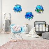 9 Piezas Stickers de Pared Ocean World, Vinilo Adhesivo 3D