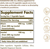 Suplemento Niacina Vitamina B3 Inositol hexanicotinate 500mg