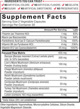 Force Factor Forebrain Focus Suplemento Nootrópico 180 cápsulas