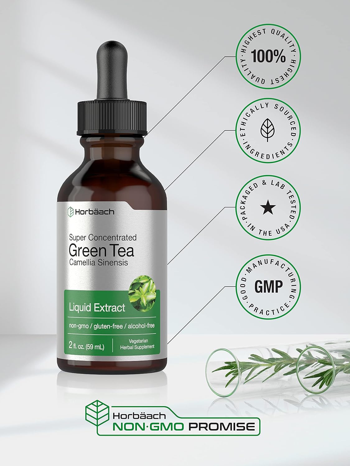 Suplemento Extracto de té verde 2 onzas líquidas concentrado