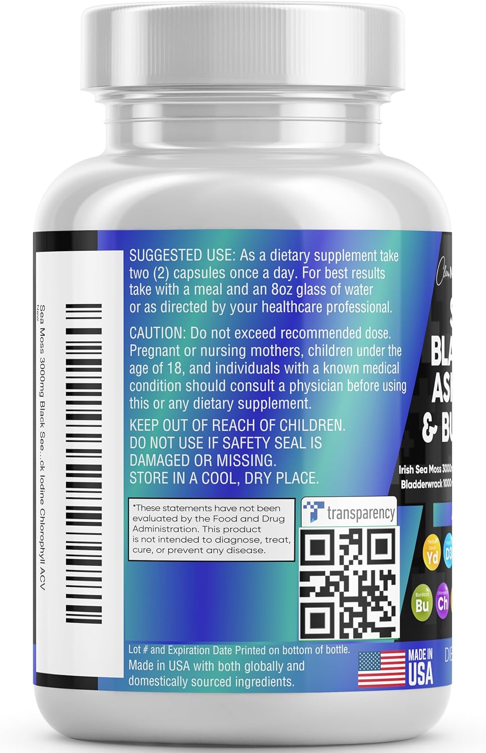 Suplementos Musgo marino 3000 mg aceite de semilla negra